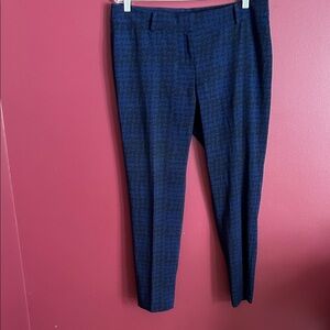 Ann Taylor Blue and Black Houndstooth Pants
